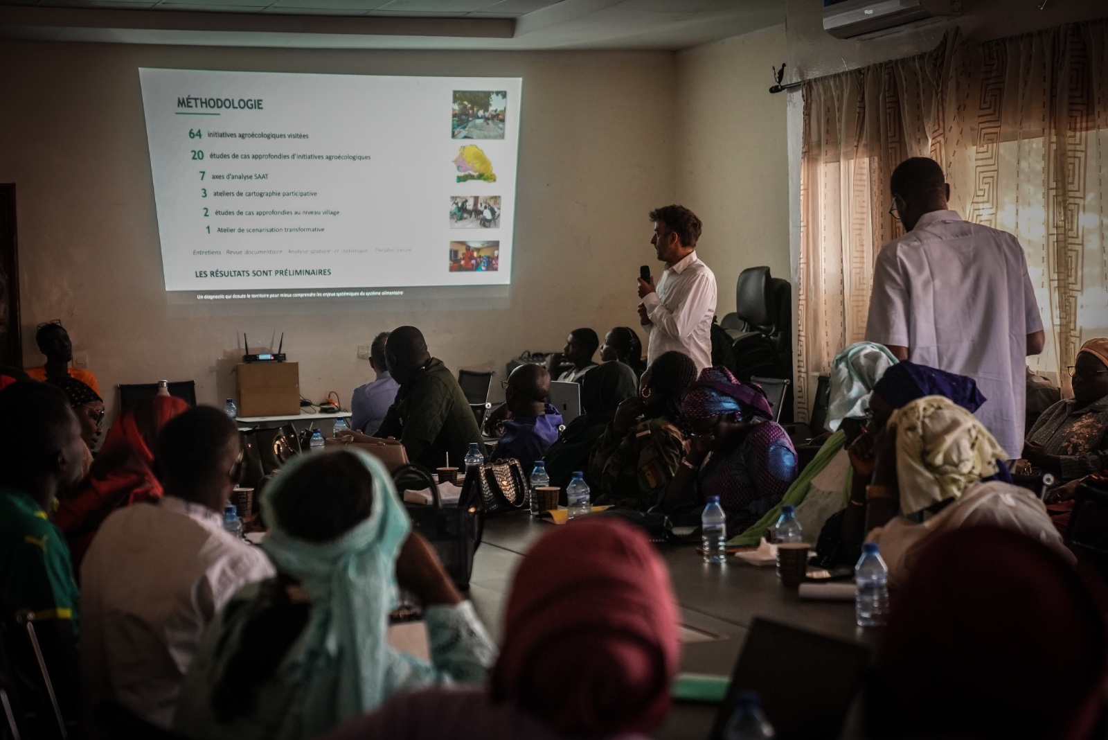 Présentation de la méthodologie lors de l'atelier